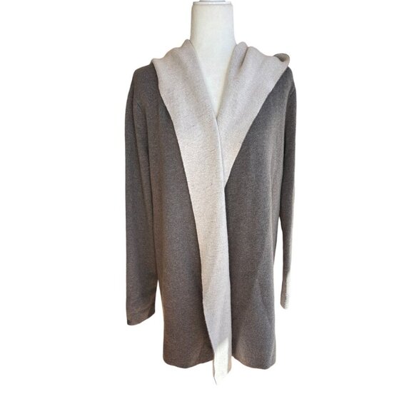 Club Monaco Womens Hooded Open Cardigan Sweater Small Viscose & Wool Cashmere Bl - Picture 1 of 4